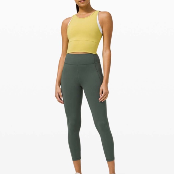 Lululemon Invigorate High-Rise Crop 23" Smoke Spruce Size 8 - Picture 1 of 8